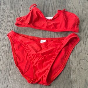 Patagonia Vibrant Red Bikini Set Women’s Size Medium - 1303
